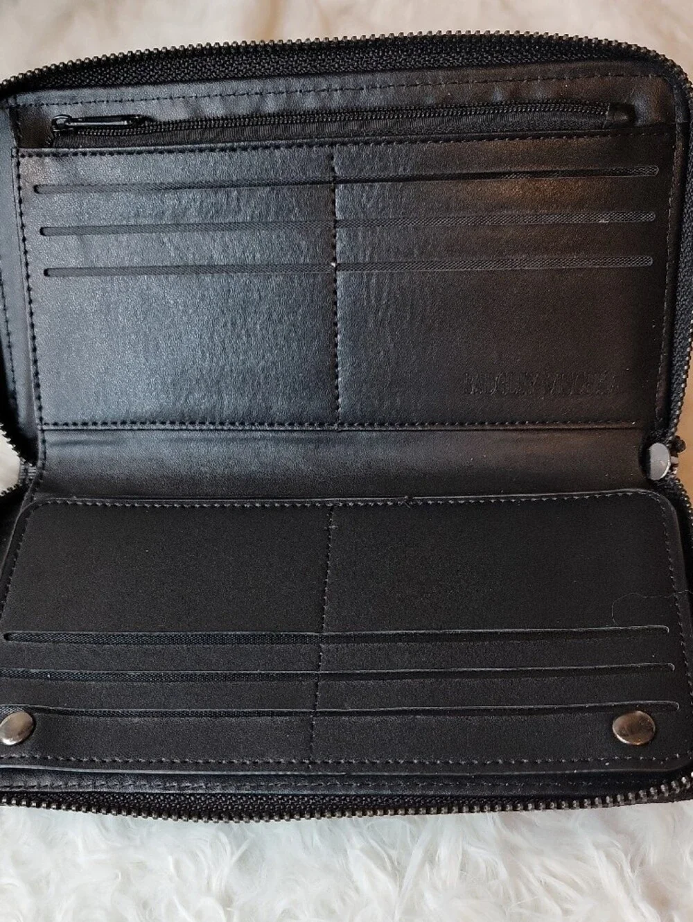 NWT Badgley Mischka Flap Wallet w/ Gunmetal Logo